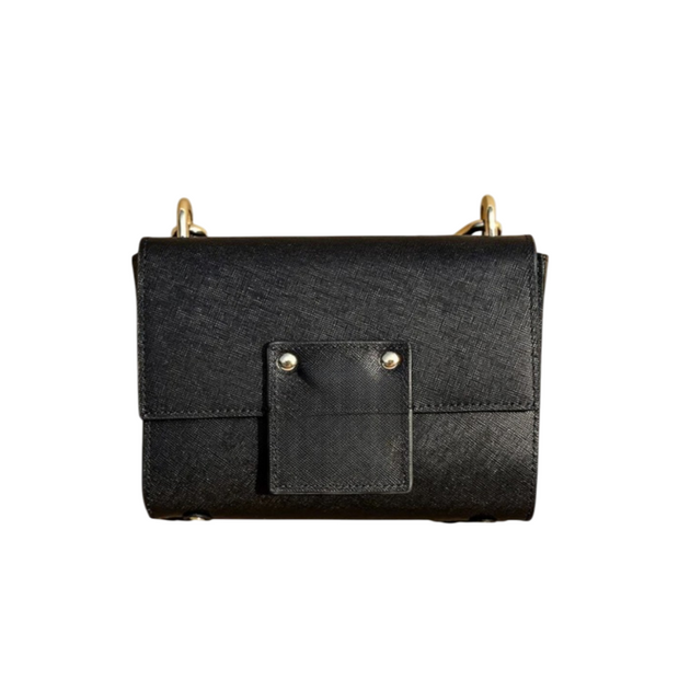 MassagoPro Classic Black Textured Crossbody Bag