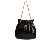 MassagoPro Elegant Black Drawstring Shoulder Bag