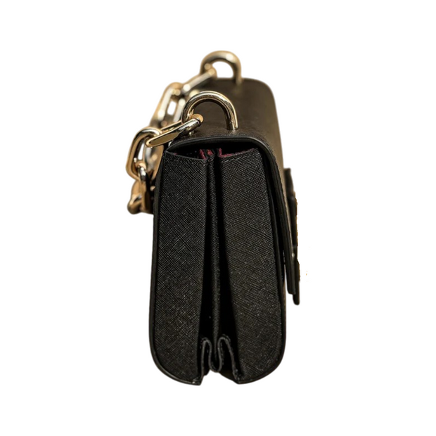 MassagoPro Classic Black Textured Crossbody Bag